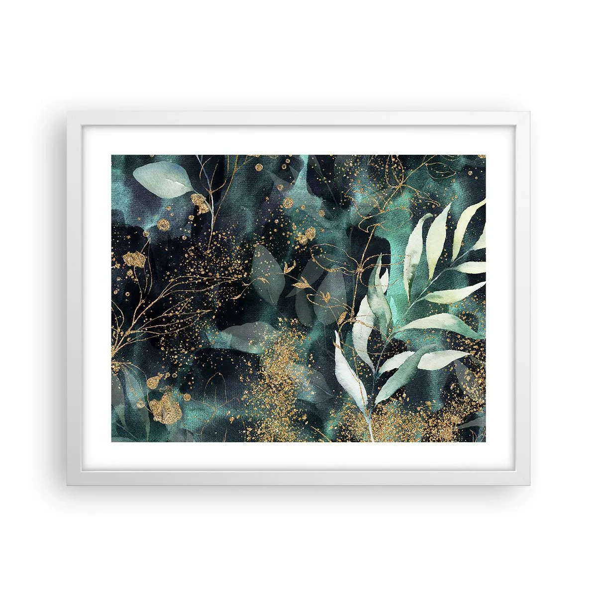 Poster in einem weißen Rahmen - Zaubergarten - 50x40 cm