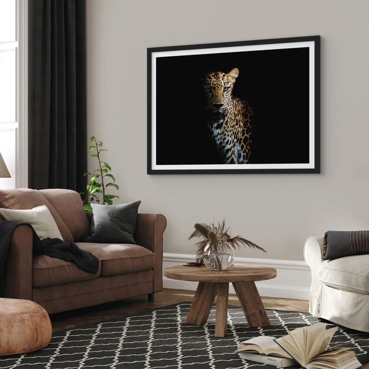 Poster in einem schwarzem Rahmen - Dunkle Schönheit - 50x40 cm