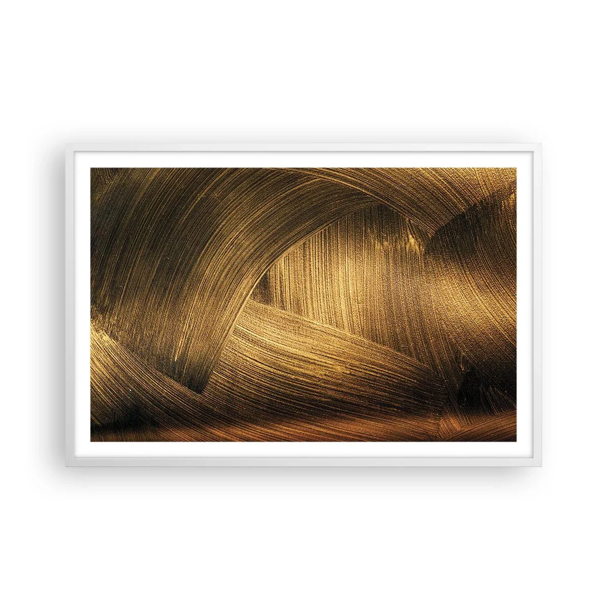 Poster in einem weißen Rahmen - In einem goldenen Labyrinth - 91x61 cm
