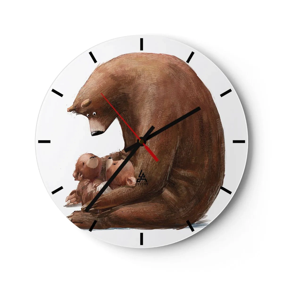 Wanduhr - Glasuhr - Süße Träume, Kinder - 30x30 cm