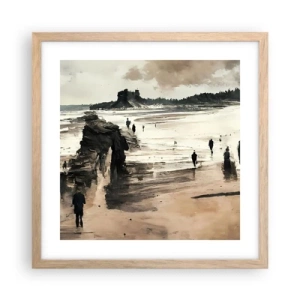 Poster in einem Rahmen aus heller Eiche - Einberufen - 40x40 cm