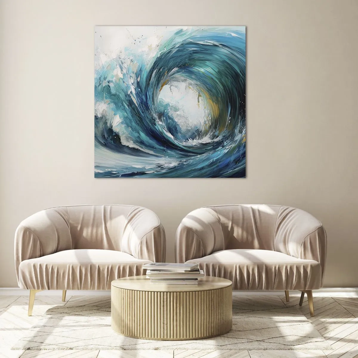 Glasbild - Bild auf glas - Meeresportal - 50x50 cm