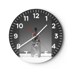 Wanduhr - Glasuhr - Raffinierte Einfachheit - 40x40 cm