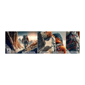 Fototapeten Muster Selbstklebend Deluxe Sticker - Einsamer Krieger - Alpen, Klettern, Berge - 100x30 cm