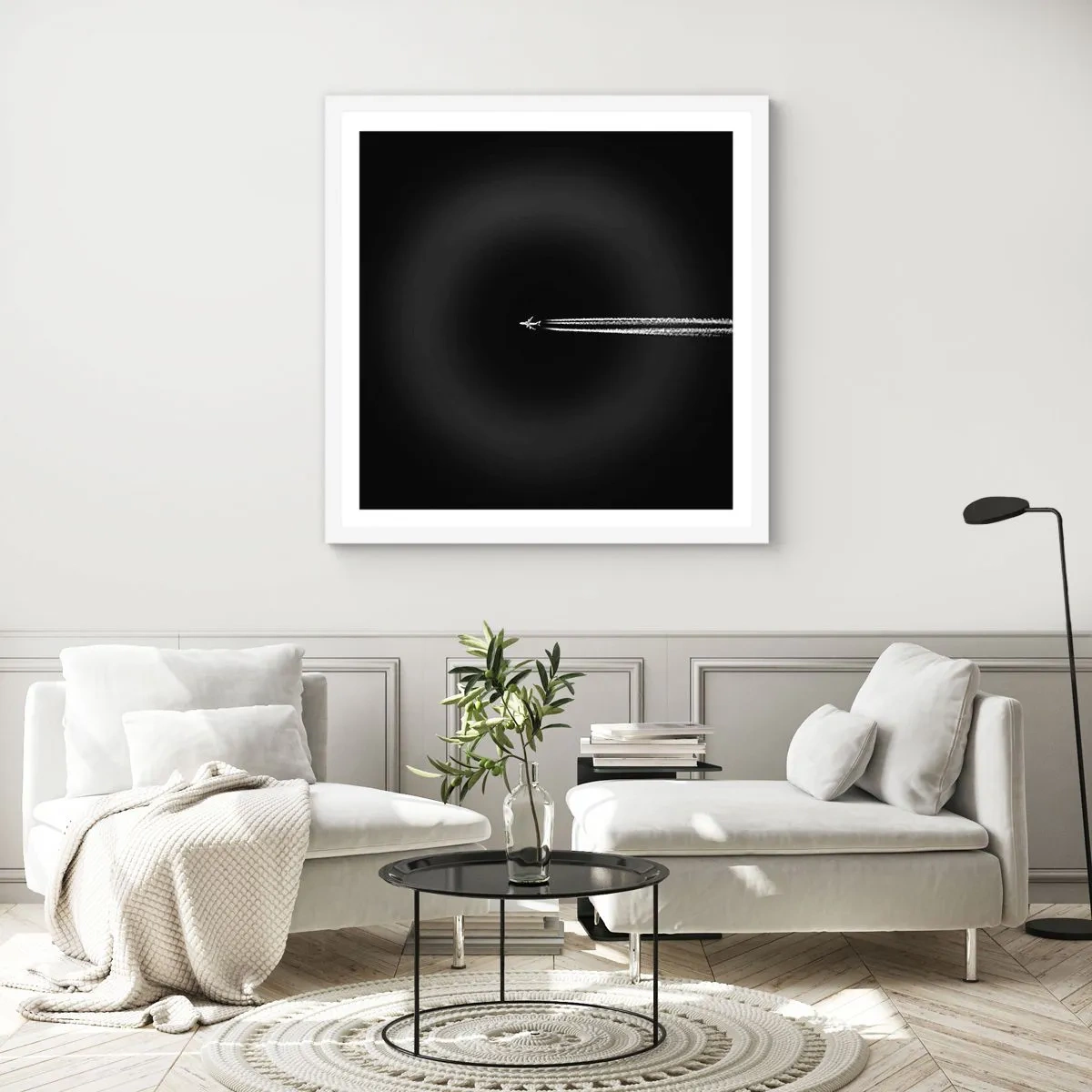 Poster in einem weißen Rahmen - In eine andere Dimension - 60x60 cm