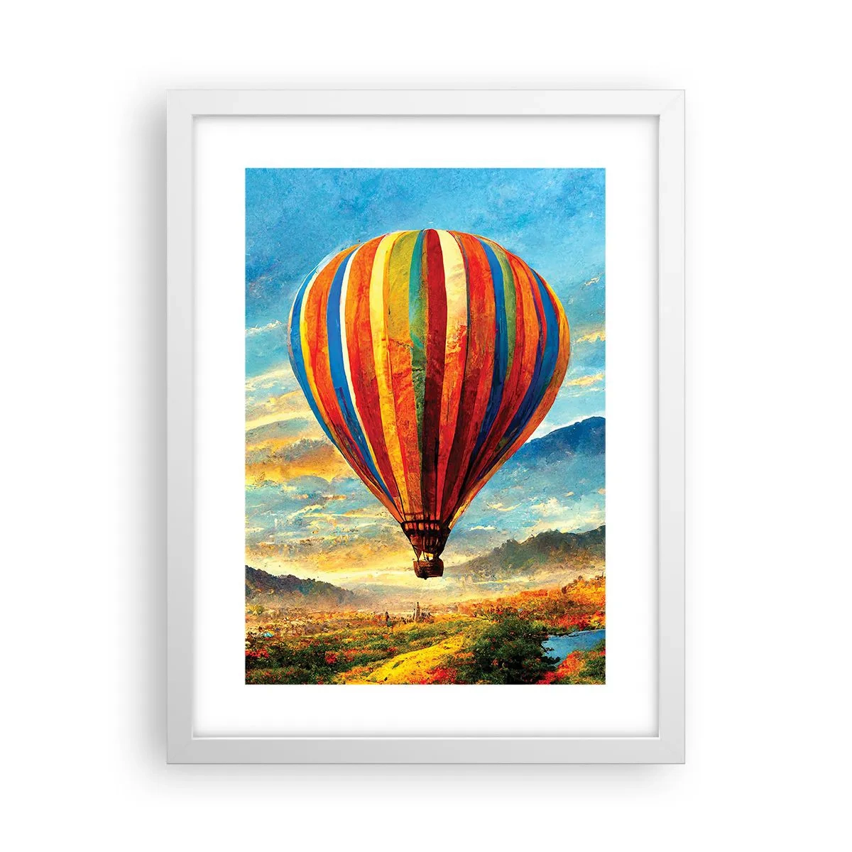 Poster in einem weißen Rahmen - In der Stille sieht man mehr - 30x40 cm