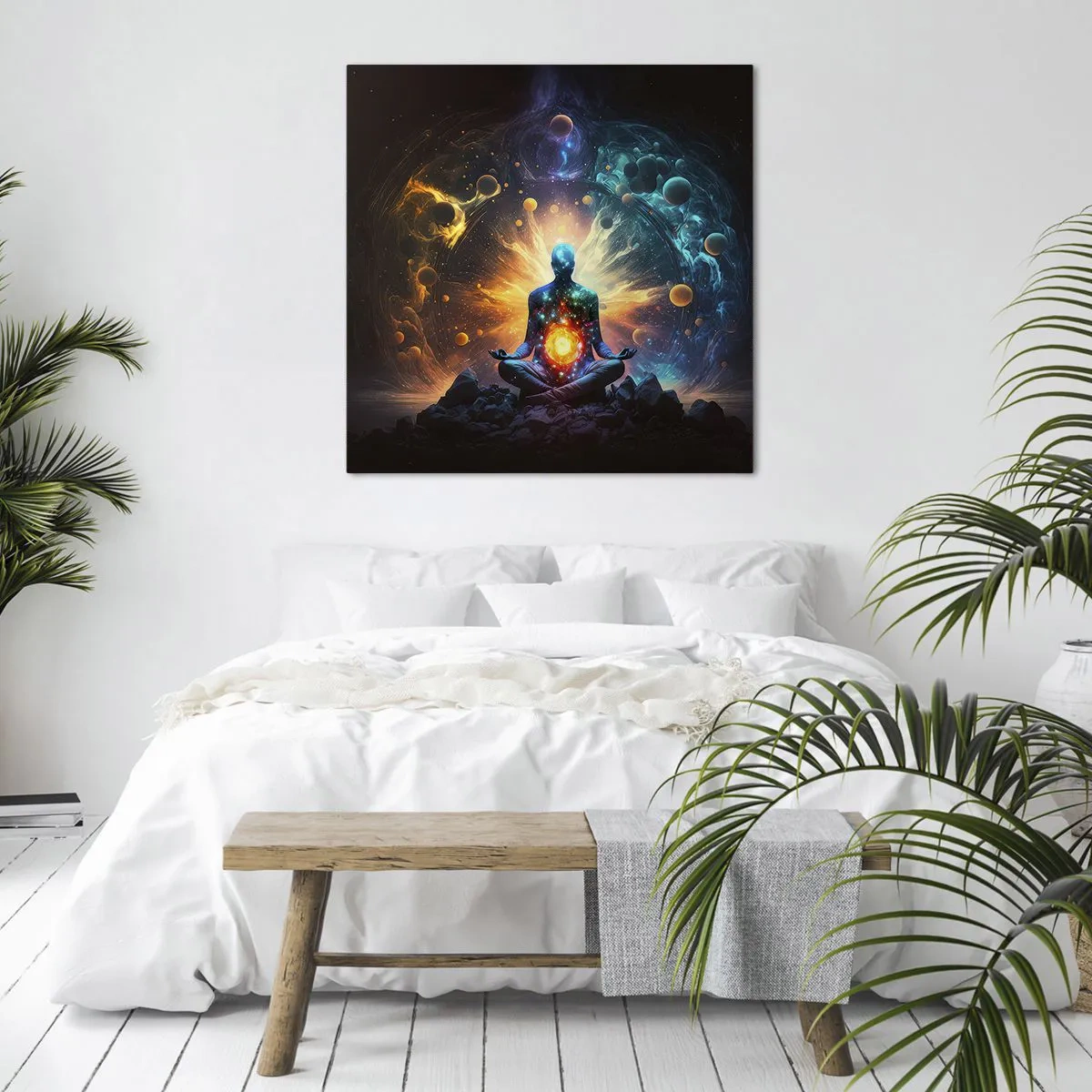 Bild auf Leinwand - Leinwandbild - Kosmischer Frieden - 60x60 cm