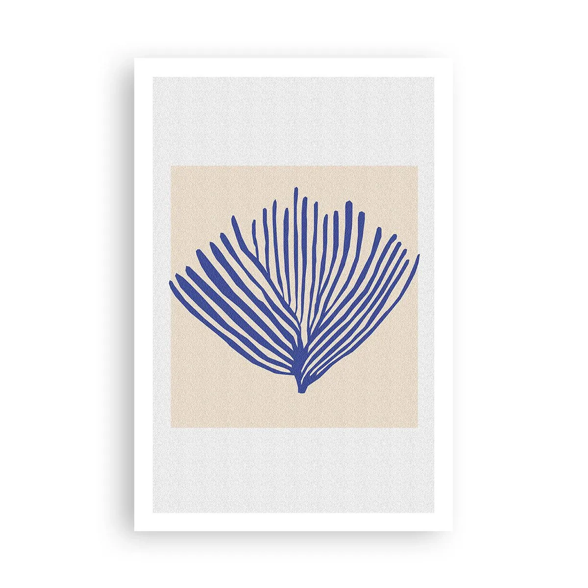 Poster - Blauer Fächer - 61x91 cm