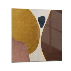 Glasbild - Bild auf glas - Abstraktion – ein Ort im Raum - 70x70 cm