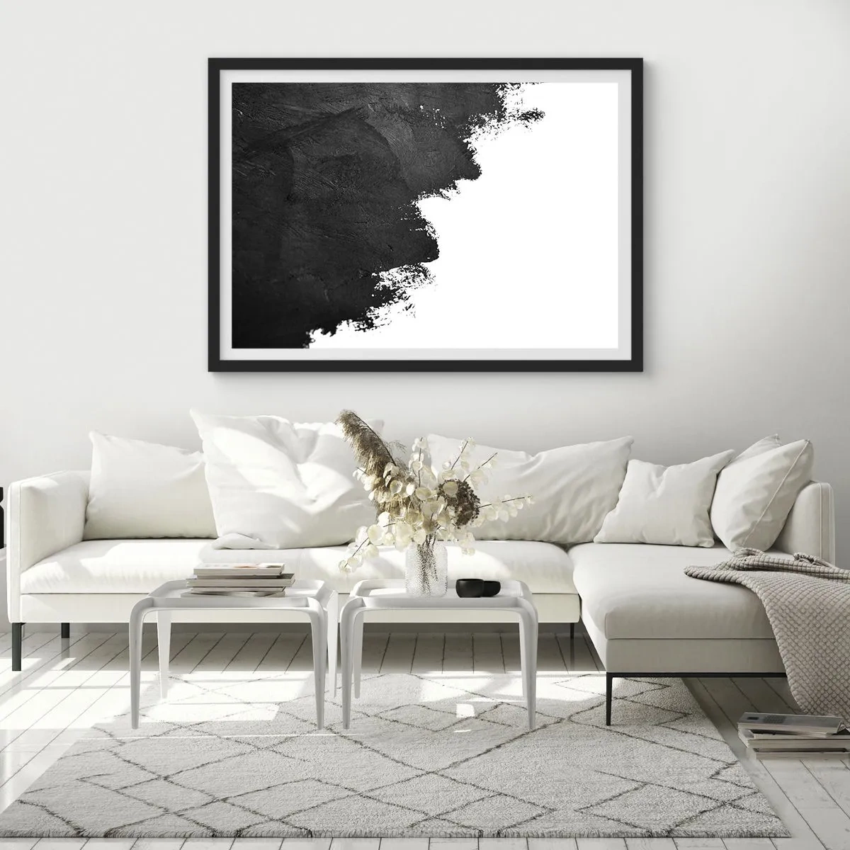 Poster in einem schwarzem Rahmen - Elemente: Erde - 91x61 cm