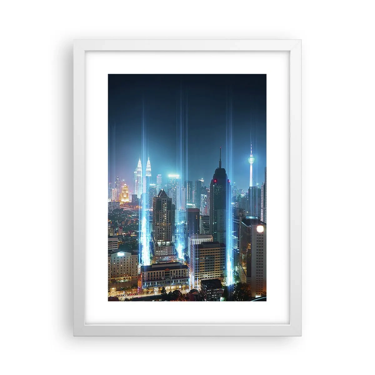 Poster in einem weißen Rahmen - Auf Berliner Art gegen den Himmel - 30x40 cm