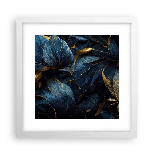 Poster in einem weißen Rahmen - Mit Gold gefüttert - 30x30 cm