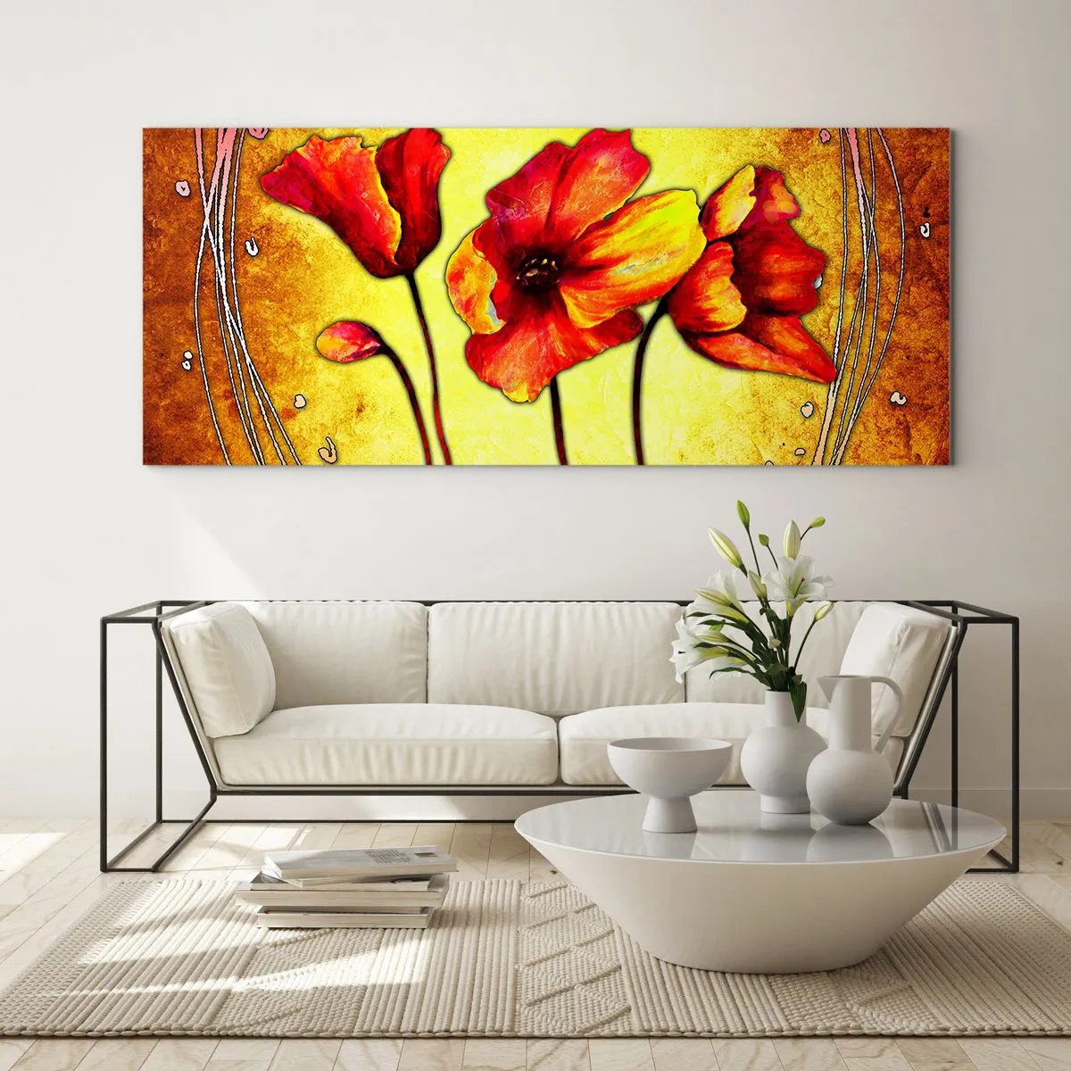 Glasbild - Bild auf glas - In Jugendstil-Dekorationen - 100x40 cm