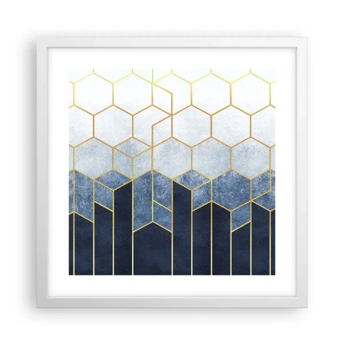 Poster in einem weißen Rahmen - Komposition im synkopischen Rhythmus - 40x40 cm