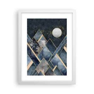 Poster in einem weißen Rahmen - Geometrische Landschaft - 30x40 cm