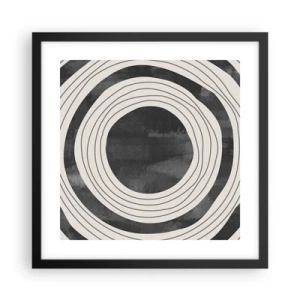 Poster in einem schwarzem Rahmen - Auf den Punkt gebracht - 40x40 cm