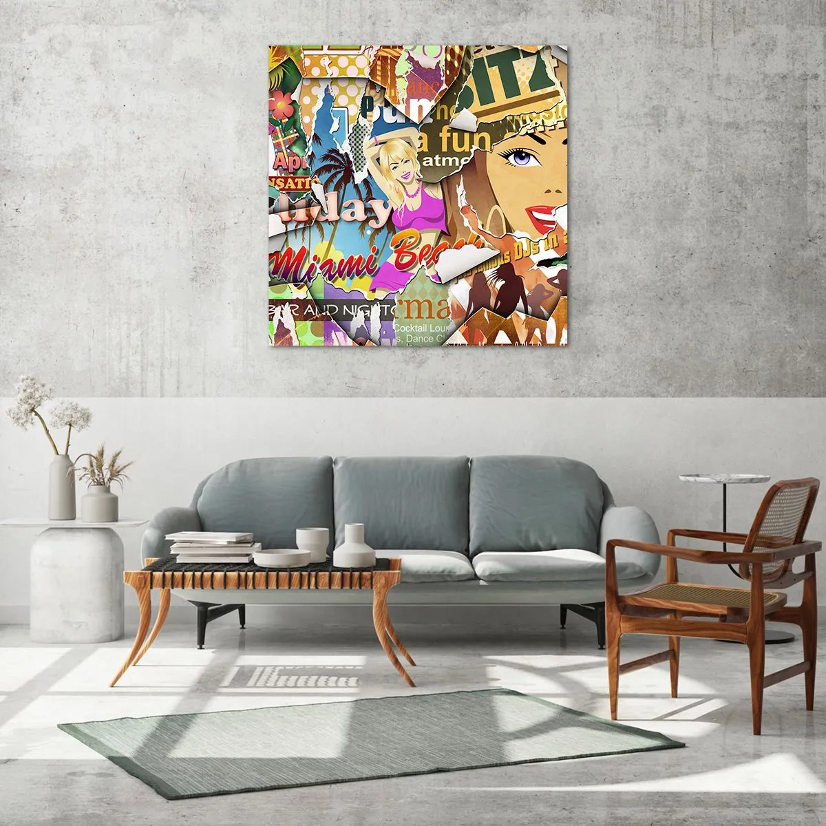 Glasbild - Bild auf glas - Sommer Rückblicke - 40x40 cm