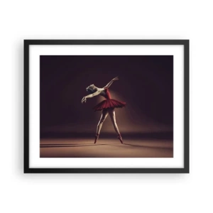Poster in einem schwarzem Rahmen - Eine Primaballerina - 50x40 cm