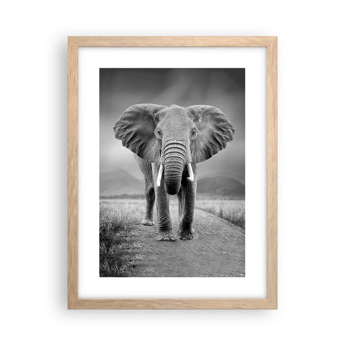 Poster in einem Rahmen aus heller Eiche - Der Gastgeber heißt willkommen - 30x40 cm