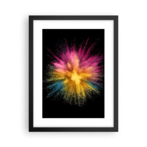 Poster in einem schwarzem Rahmen - Die Geburt der Farben - 30x40 cm
