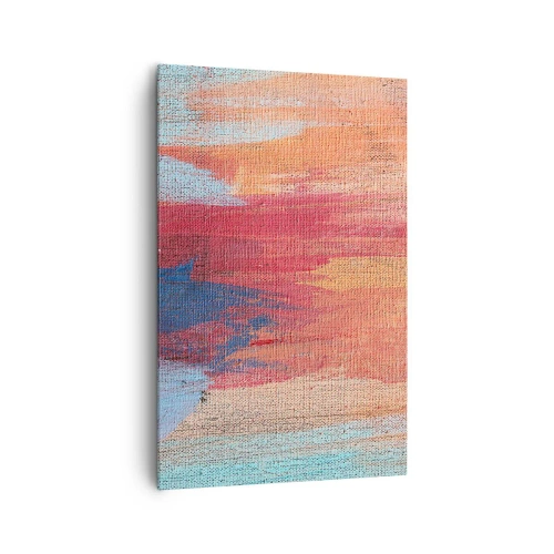 Bild auf Leinwand - Leinwandbild - Bunte abstrakte Pinselstriche - 80x120cm - Renne den Regenbogen hinunter - Moderne Wanddekoration für Wohnzimmer und Schlafzimmer ARTTOR