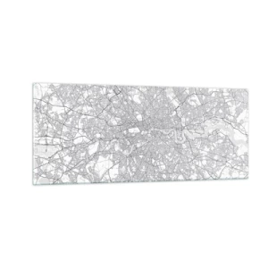 Glasbild - Bild auf glas - Karte des Labyrinths von London - 100x40 cm