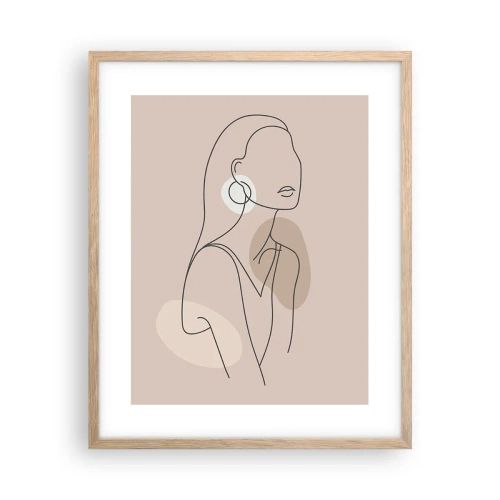 Poster in einem Rahmen aus heller Eiche - Mädchenhafte Ikone - 40x50 cm