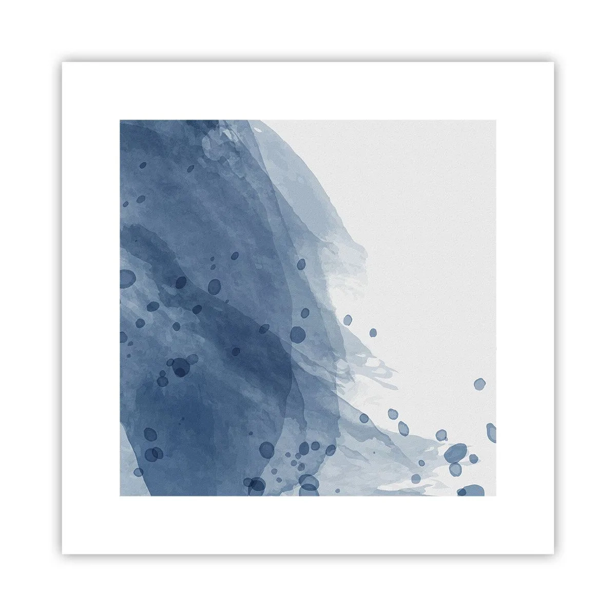 Poster - Blauer Tüll - 30x30 cm