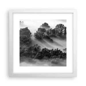 Poster in einem weißen Rahmen - Aufstehend aus dem Schlaf - 30x30 cm