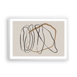 Poster in einem weißen Rahmen - Komposition – Looptanz - 70x50 cm