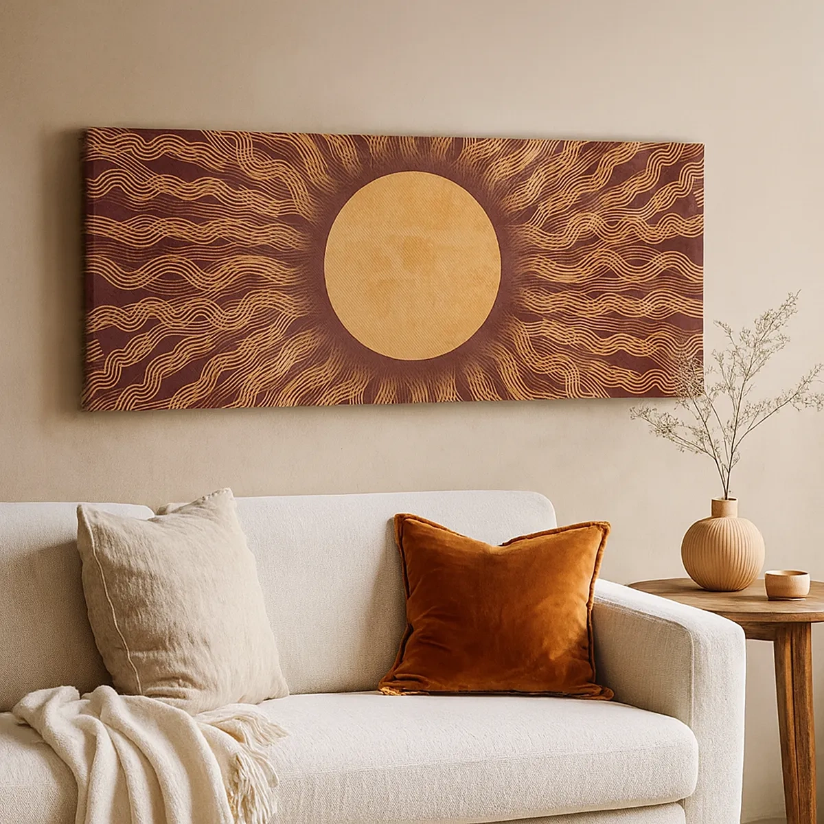 Bild auf Leinwand - Leinwandbild - Sonnensymbol - 30x30 cm