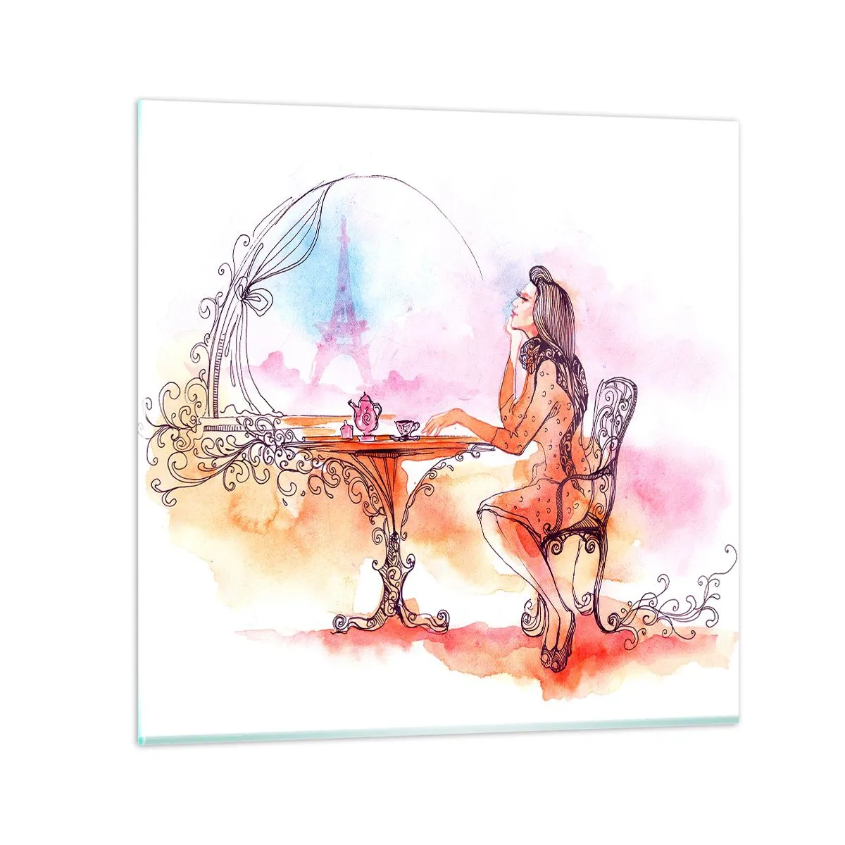 Glasbild - Bild auf glas - Pariser Chic - 60x60 cm