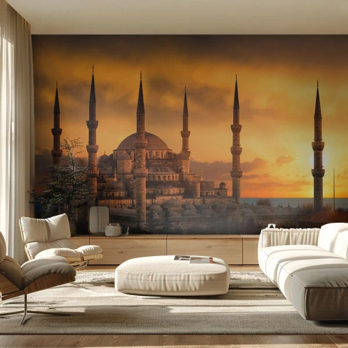 Selbstklebende Fototapete Deluxe Sticker - Gott ist großartig - Die Architektur, Moschee, Istanbul - 500x350 cm