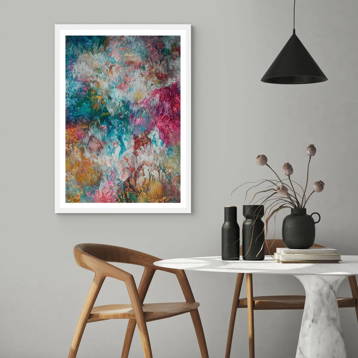Poster in einem weißen Rahmen - In voller Blüte - 61x91 cm