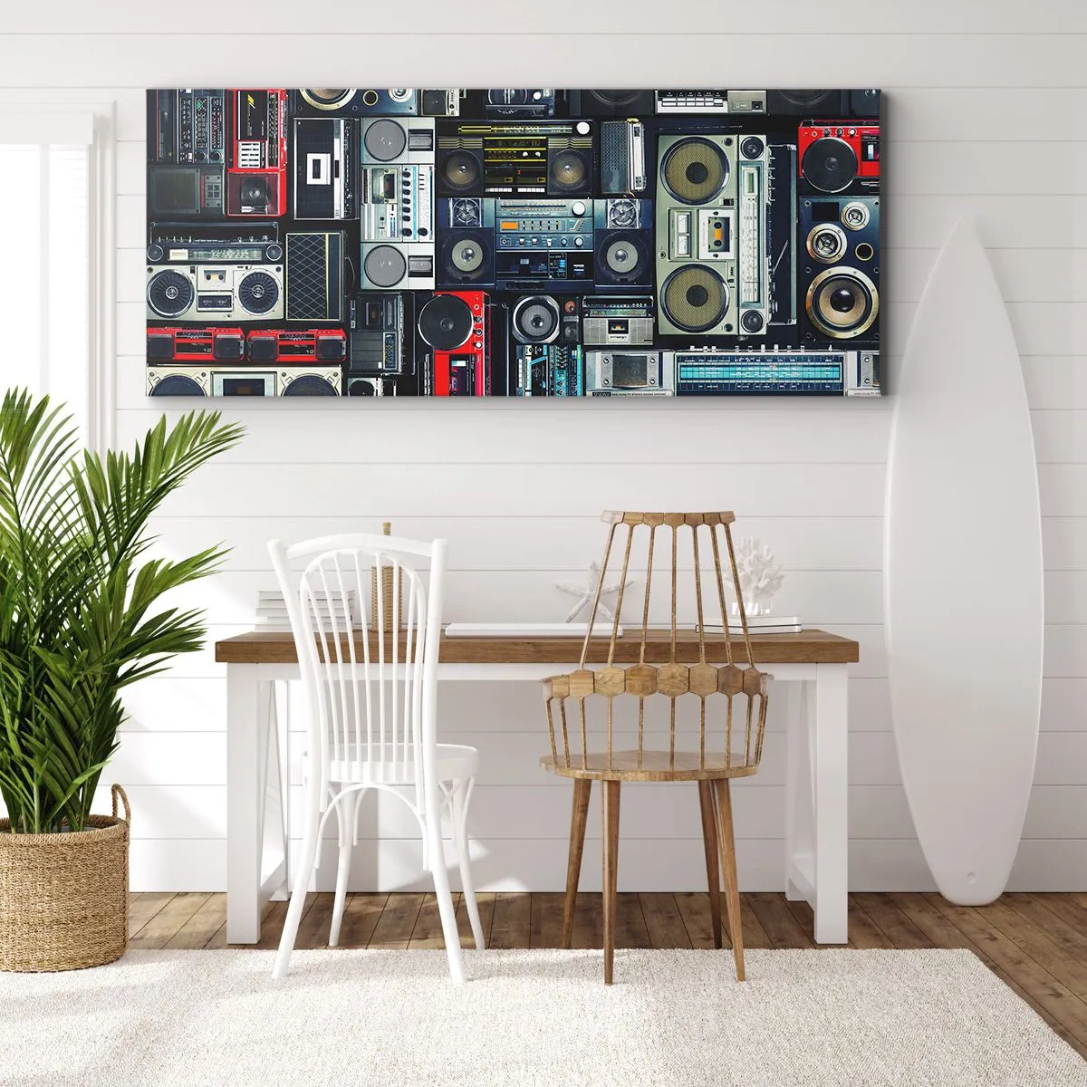 Bild auf Leinwand - Leinwandbild - Sehnsucht nach den 1980er Jahren - 90x30 cm