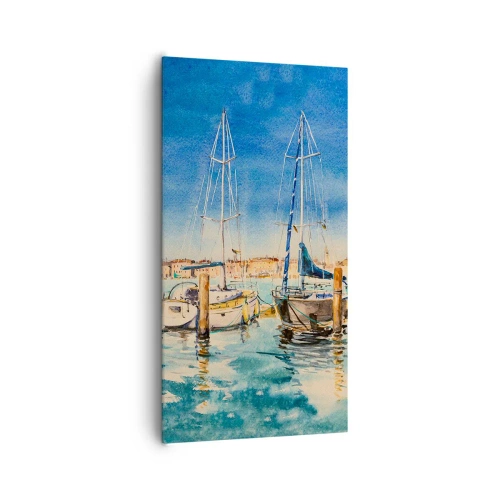 Bild auf Leinwand - Leinwandbild - Sonnige Lagune - 65x120 cm