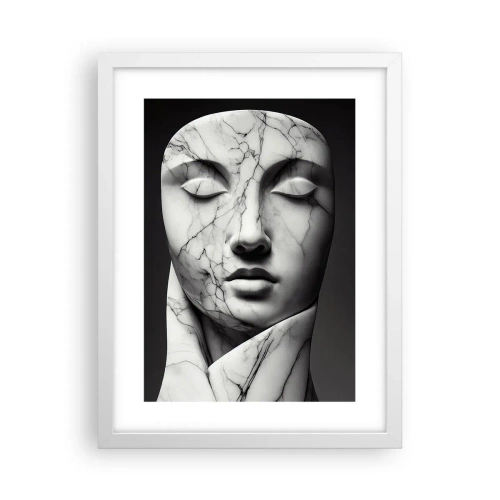 Poster in einem weißen Rahmen - Marmorformen - 30x40 cm