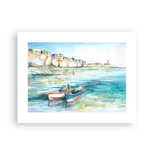 Poster - Landschaft in Azurblau - 40x30 cm