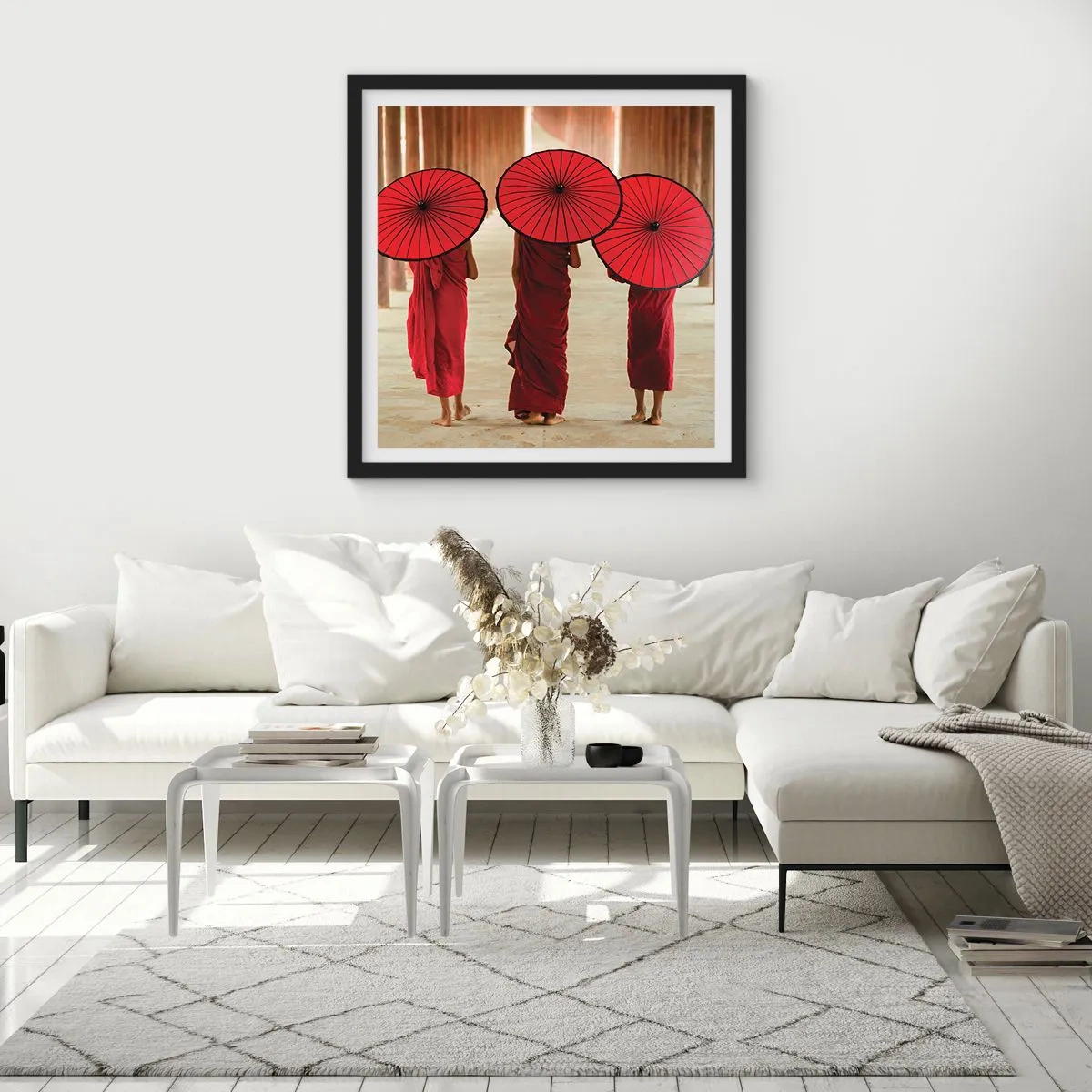 Poster in einem schwarzem Rahmen - Auf dem Weg ins Reine Land - 30x30 cm