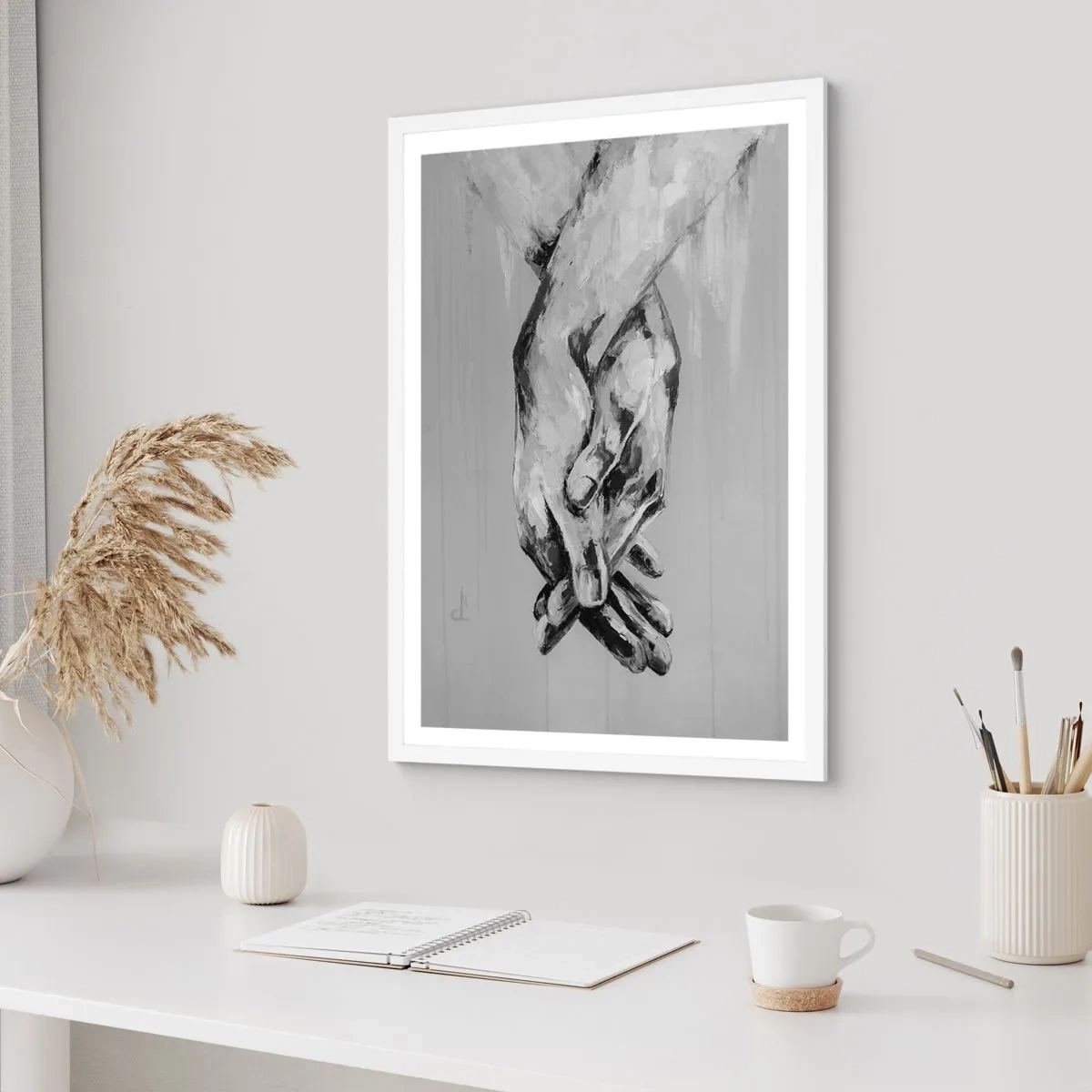 Poster in einem weißen Rahmen - Anfang… - 30x40 cm