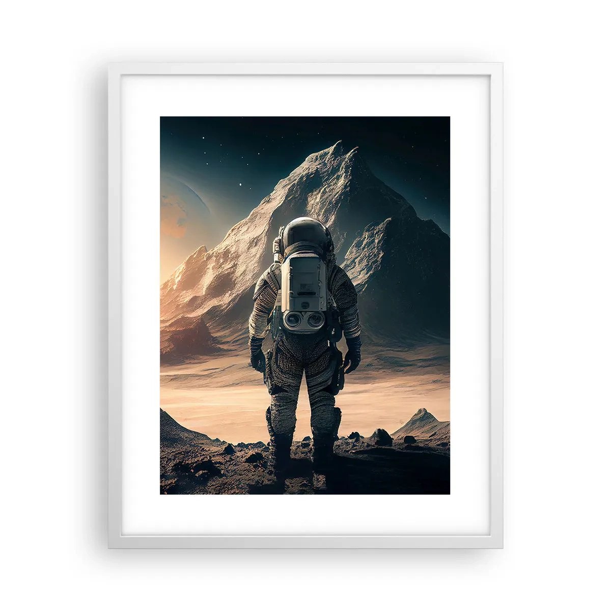 Poster in einem weißen Rahmen - Neue Herausforderung - 40x50 cm