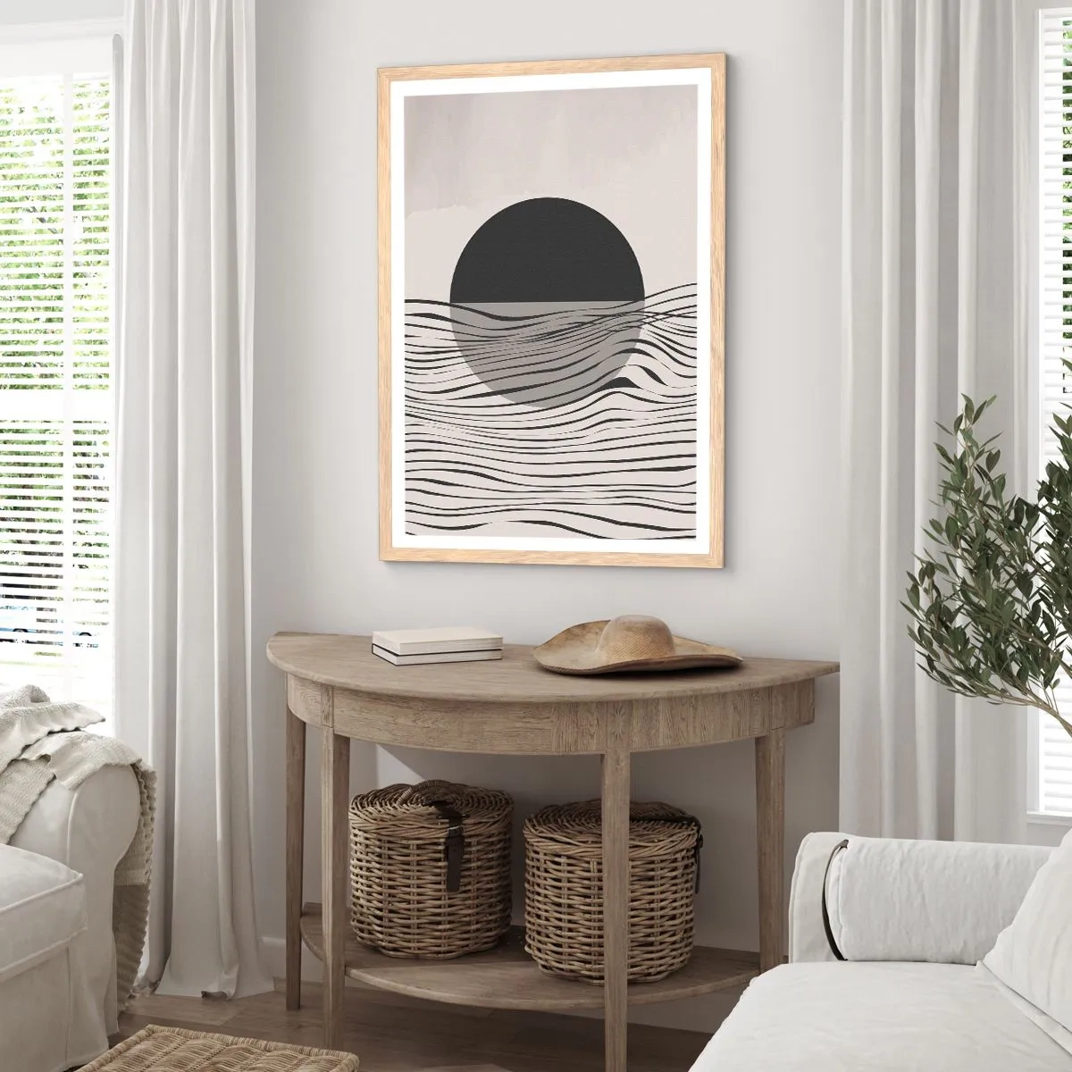 Poster in einem Rahmen aus heller Eiche - Halbe Komposition - 40x50 cm