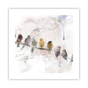 Poster - Geflügeltes Treffen - 40x40 cm