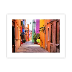 Poster - Regenbogengasse - 40x30 cm