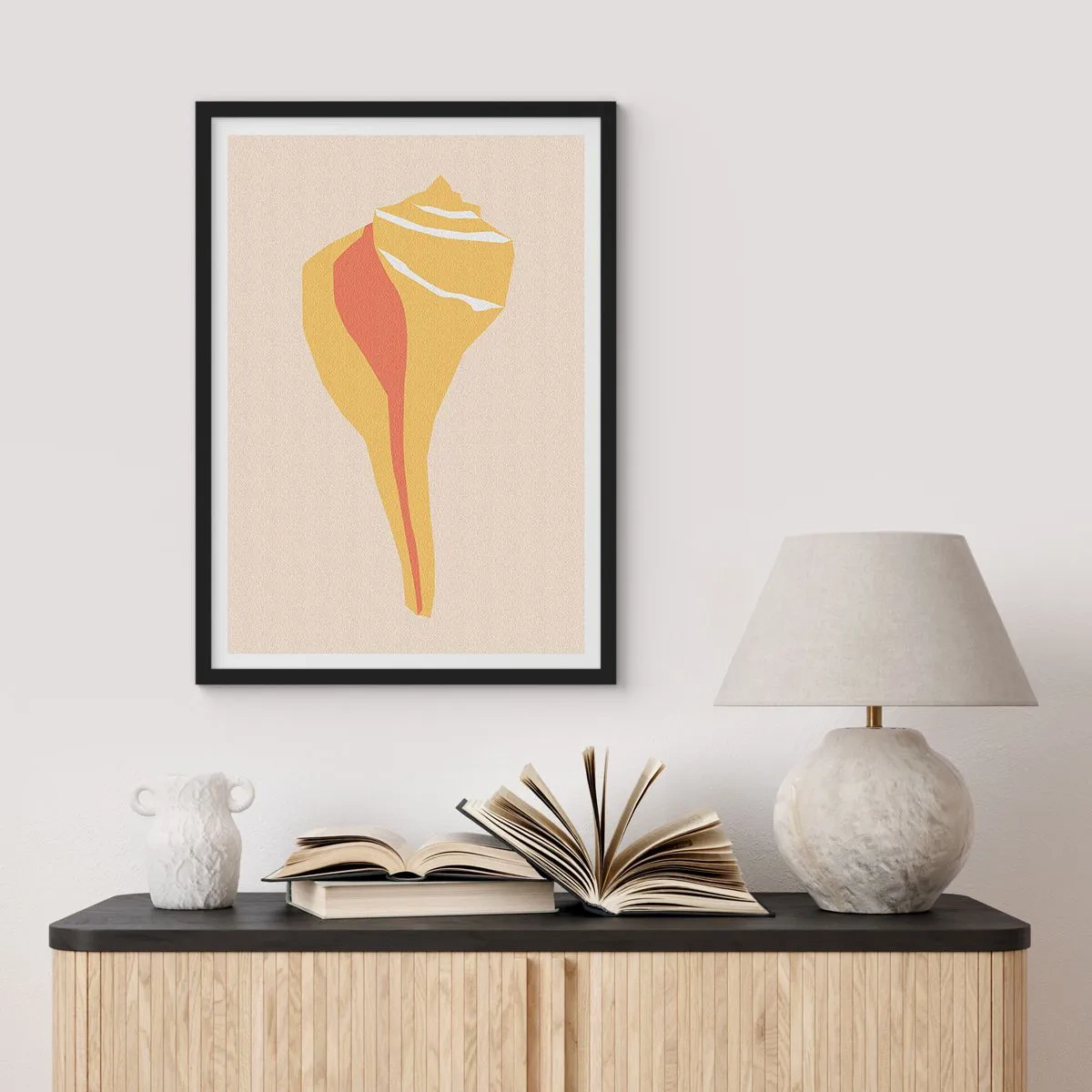 Poster in einem schwarzem Rahmen - Organische Abstraktion – Wachstum - 70x100 cm