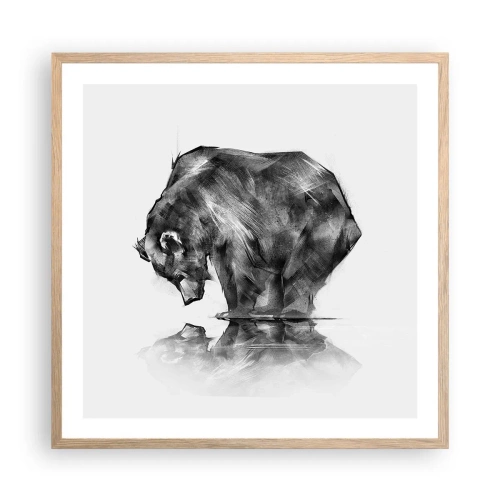 Poster in einem Rahmen aus heller Eiche - Schön, jemanden in der Nähe zu sehen - 60x60 cm