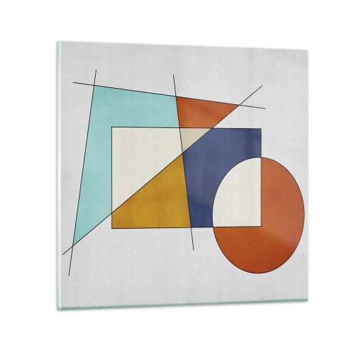 Glasbild - Bild auf glas - Abstraktion: modernistisches Spiel - 30x30 cm