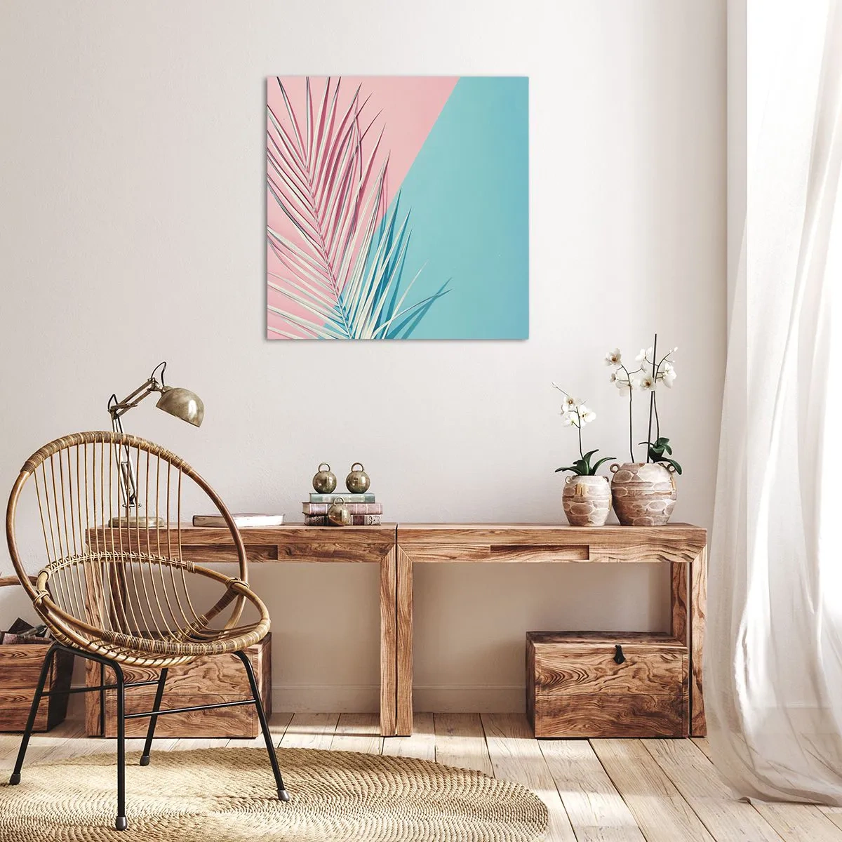 Bild auf Leinwand - Leinwandbild - Tropischer Eindruck - 40x40 cm