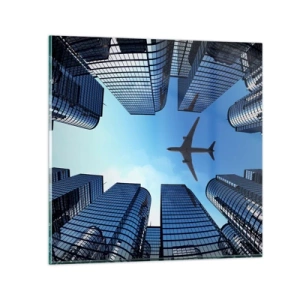 Glasbild - Bild auf glas - Der Blick aus der Glasschlucht - 30x30 cm