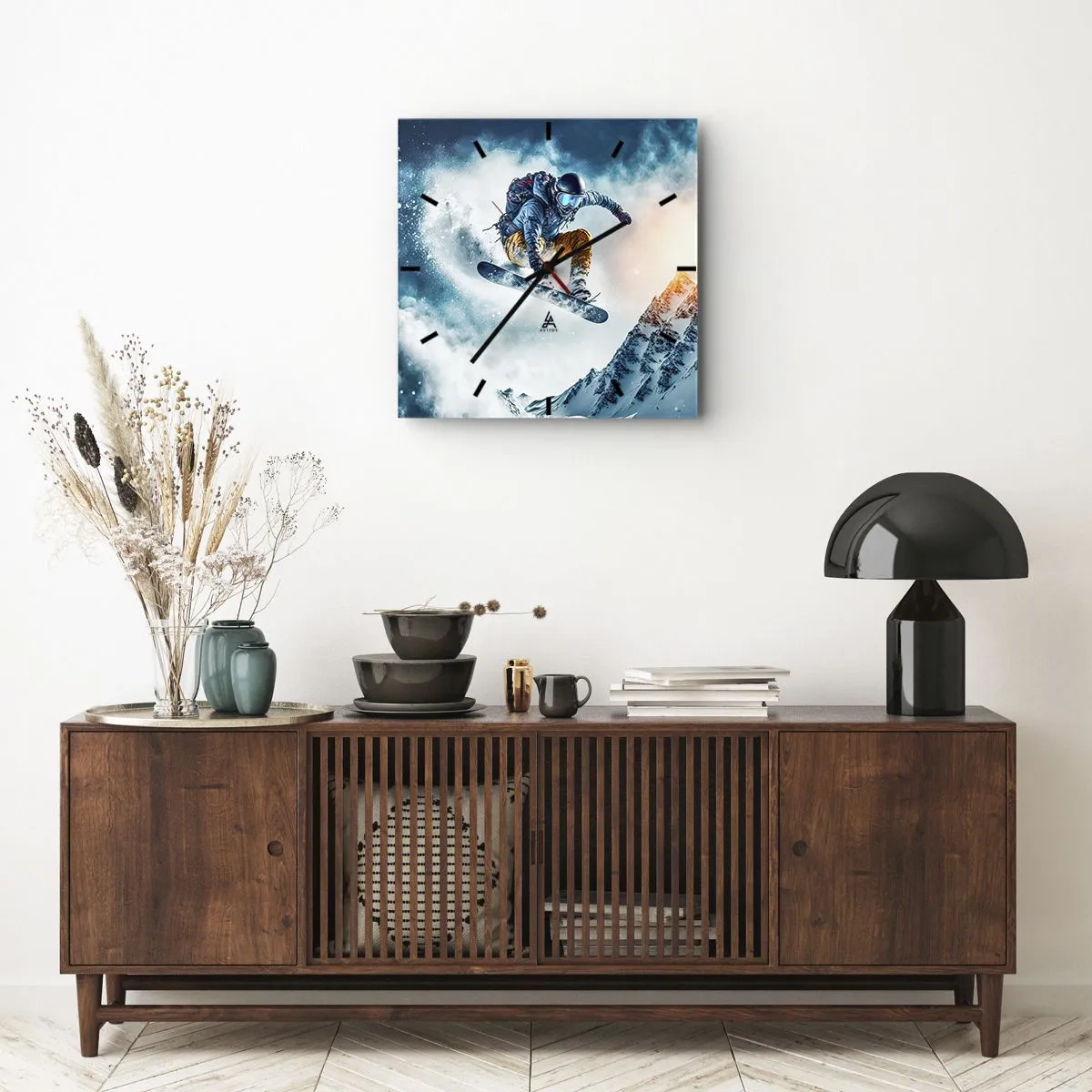 Wanduhr - Glasuhr - Extreme Emotionen - 40x40 cm